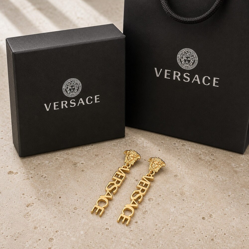Versace Bold Statement Earrings Style 6 | New with Box - Picture 6 of 9